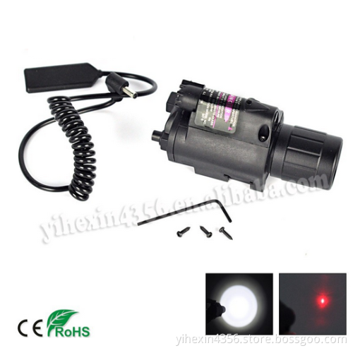 Boruit Hot Selling White Light 1 Red Laser for Hunting Flashlight